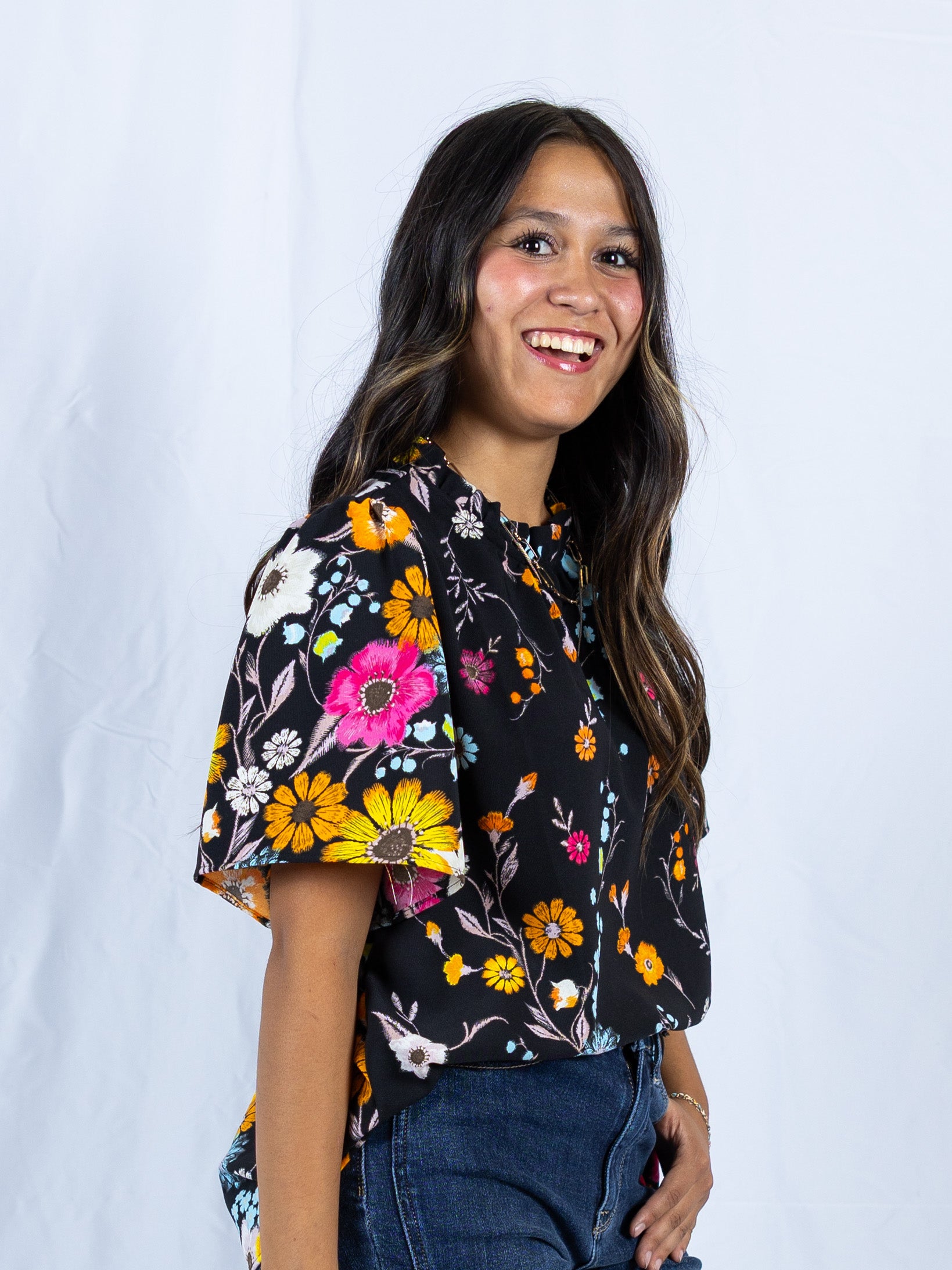 Midnight Bloom Blouse