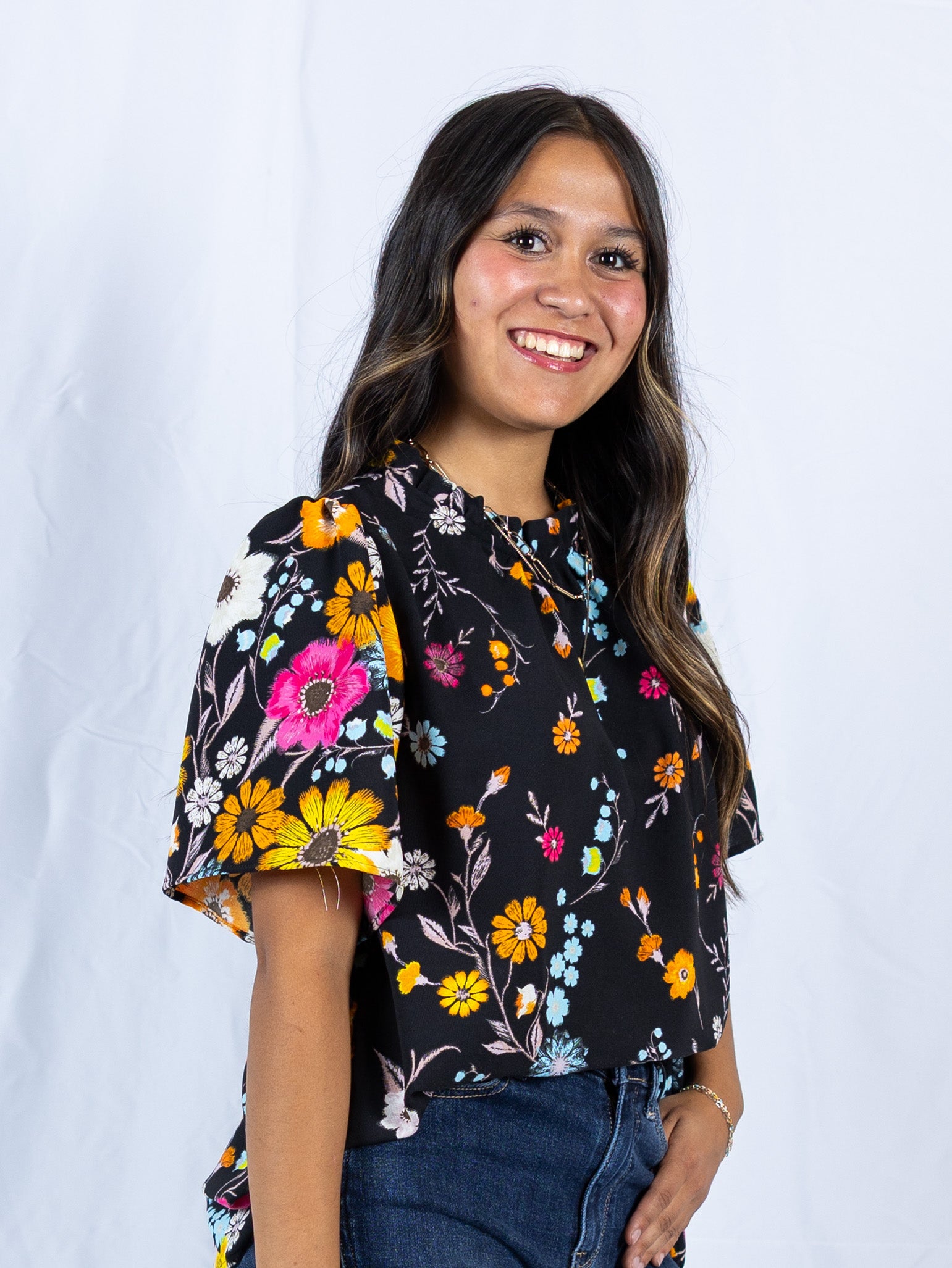 Midnight Bloom Blouse