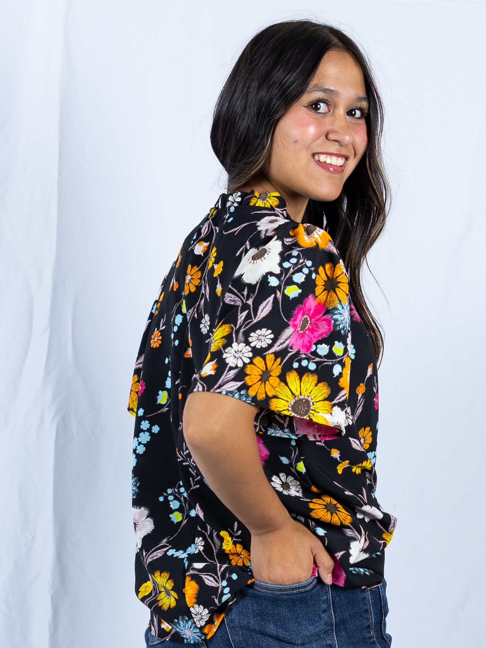 Midnight Bloom Blouse