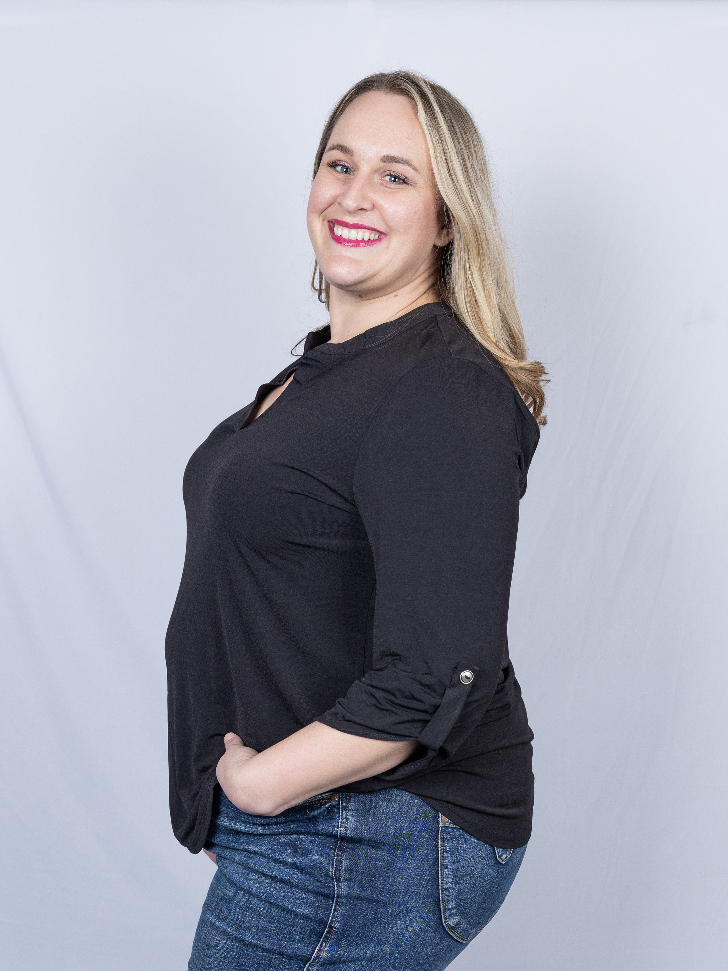 Black Lizzy 3/4 Sleeve Top - Holden Hearts