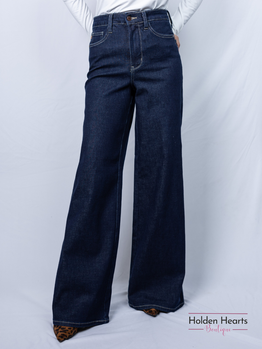 Return to Fun Tummy Control Wide Leg Denim - Holden Hearts