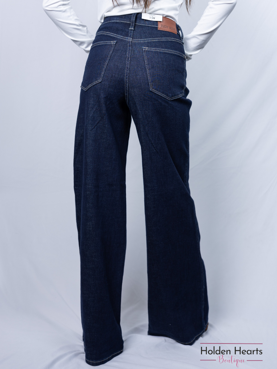 Return to Fun Tummy Control Wide Leg Denim - Holden Hearts