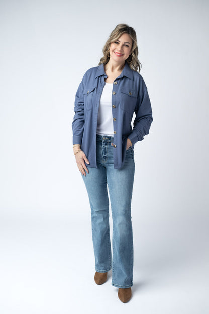*Brenna Button Down Top - Denim*