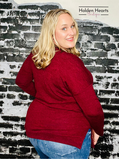 Burgundy Classic Comfort Long Sleeve - Holden Hearts