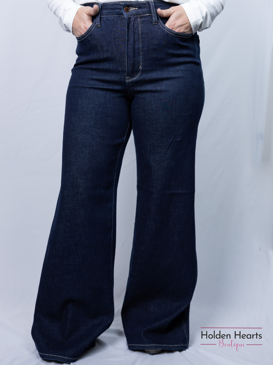 Return to Fun Tummy Control Wide Leg Denim - Holden Hearts