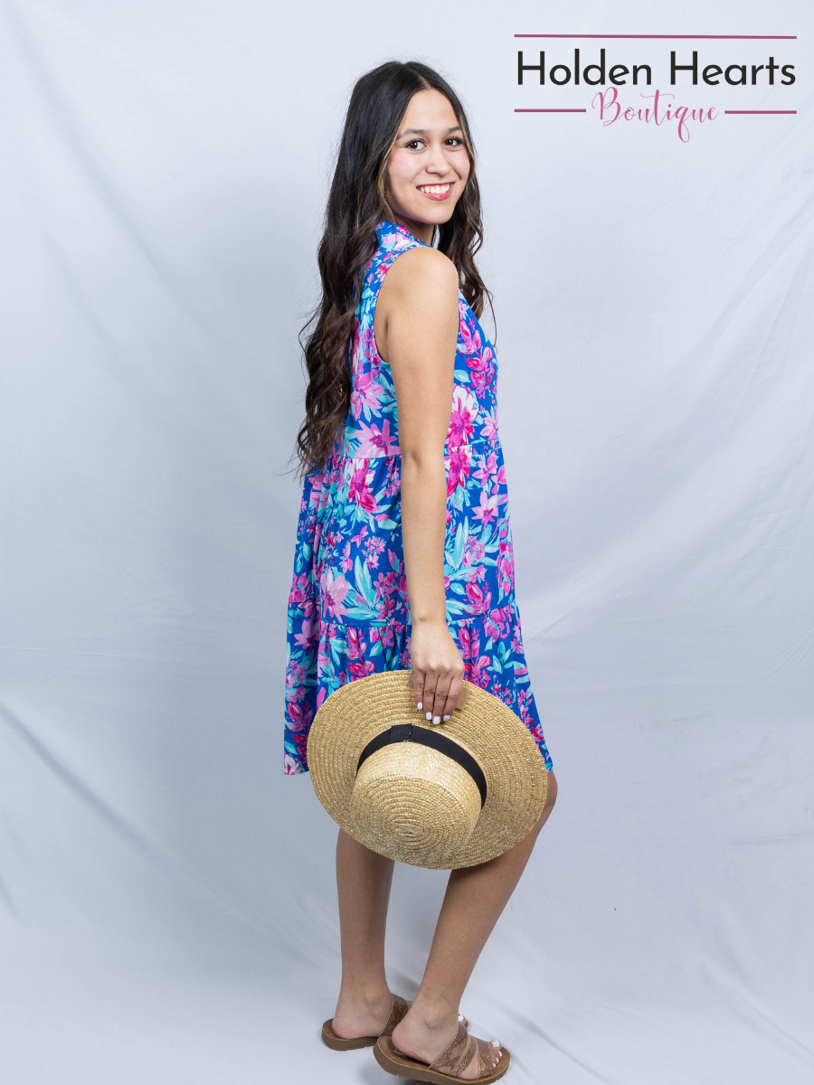 Watercolor Wonder Lizzy Ruffle Dress - Holden Hearts