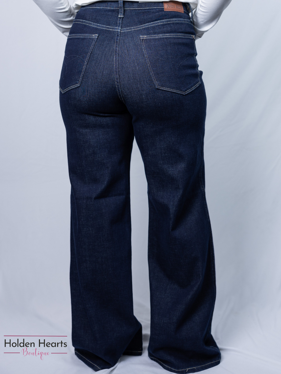 Return to Fun Tummy Control Wide Leg Denim - Holden Hearts