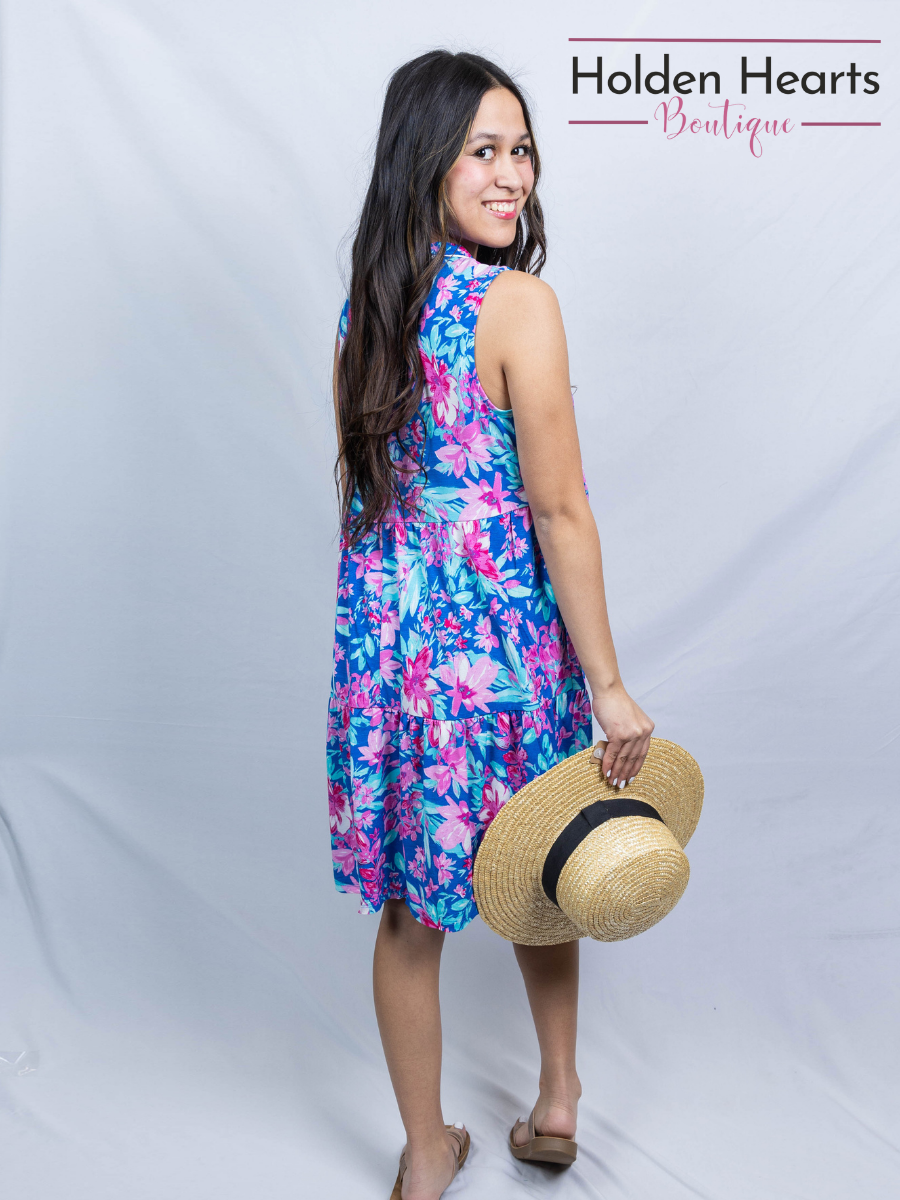 Watercolor Wonder Lizzy Ruffle Dress - Holden Hearts