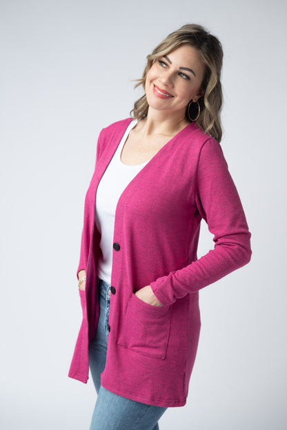 IN STOCK Cori Cardigan - Hot Pink FINAL SALE
