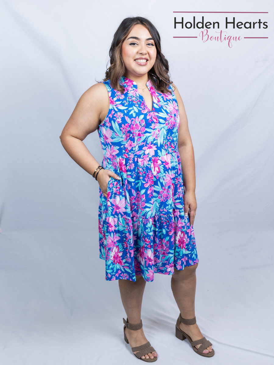 Watercolor Wonder Lizzy Ruffle Dress - Holden Hearts