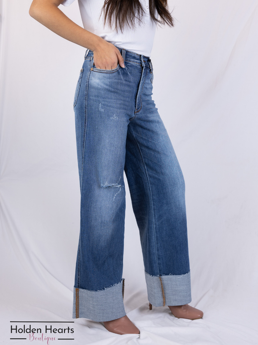 City Chic Wide Leg Jeans - Holden Hearts