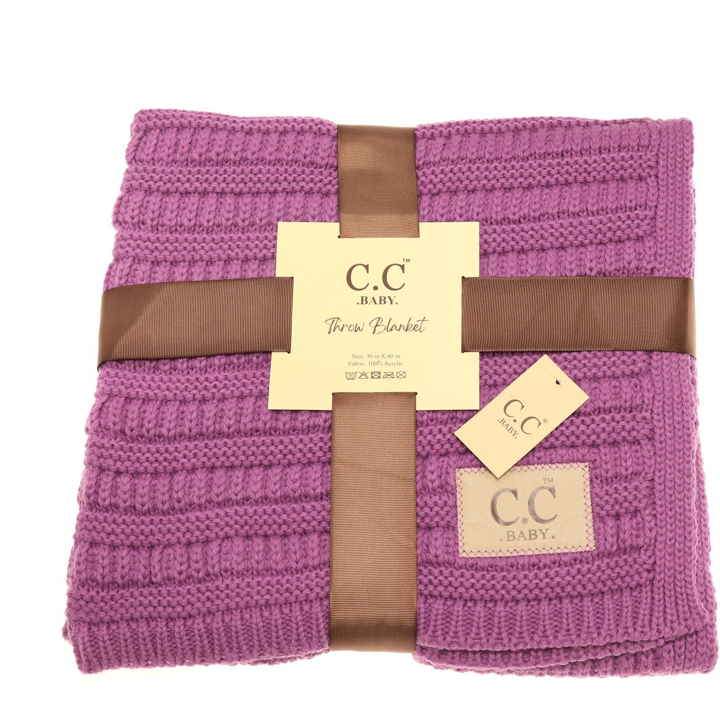 BABY C.C Solid Ribbed Knit Bedding Blanket