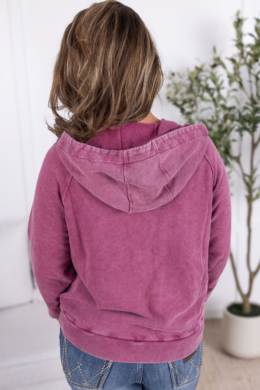 IN STOCK Ryker Vintage Wash Hoodie- Berry FINAL SALE