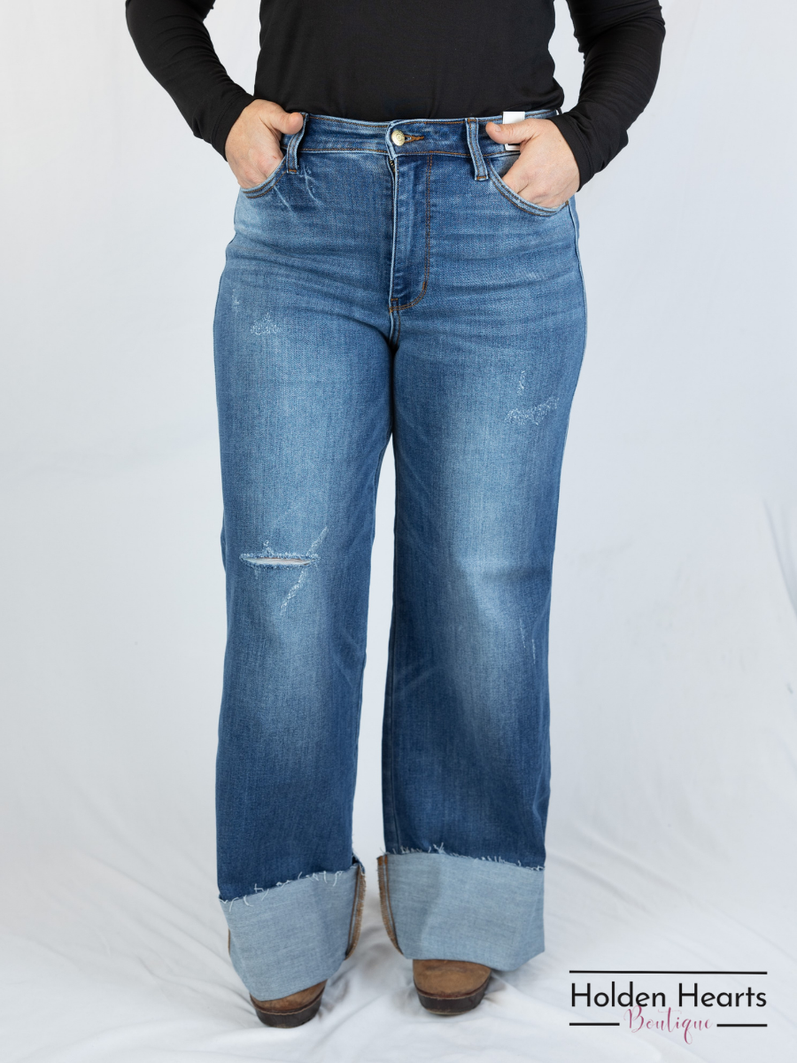 City Chic Wide Leg Jeans - Holden Hearts