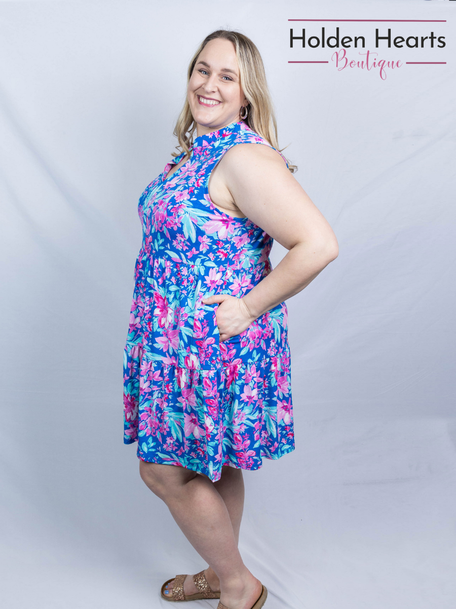 Watercolor Wonder Lizzy Ruffle Dress - Holden Hearts