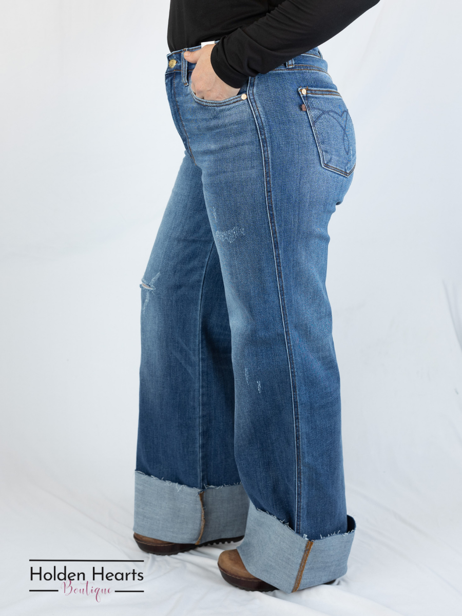 City Chic Wide Leg Jeans - Holden Hearts