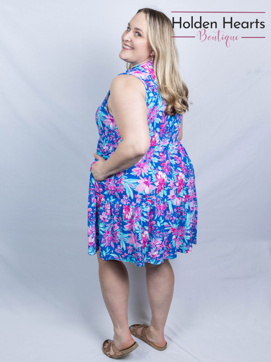 Watercolor Wonder Lizzy Ruffle Dress - Holden Hearts