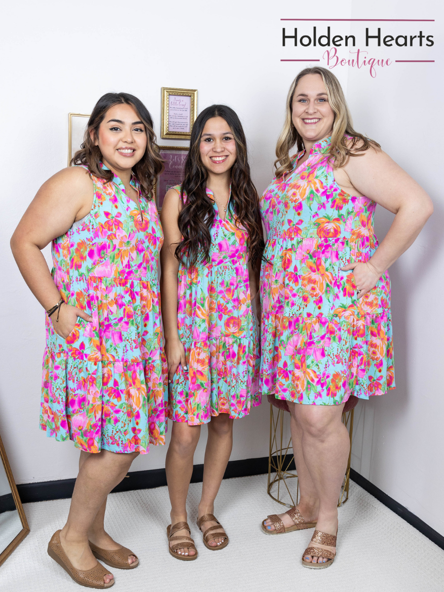 Hawaiin Dreams Lizzy Ruffle Dress - Holden Hearts