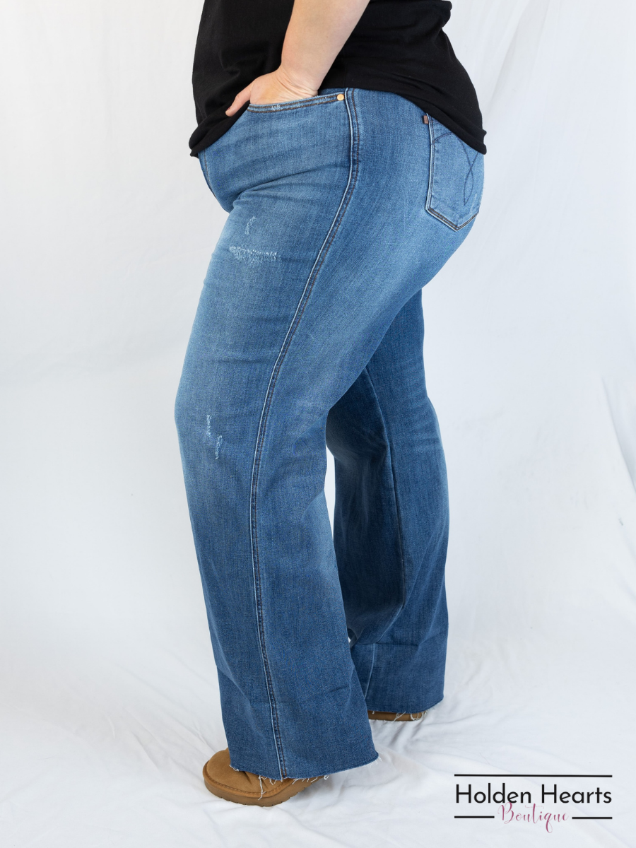 City Chic Wide Leg Jeans - Holden Hearts