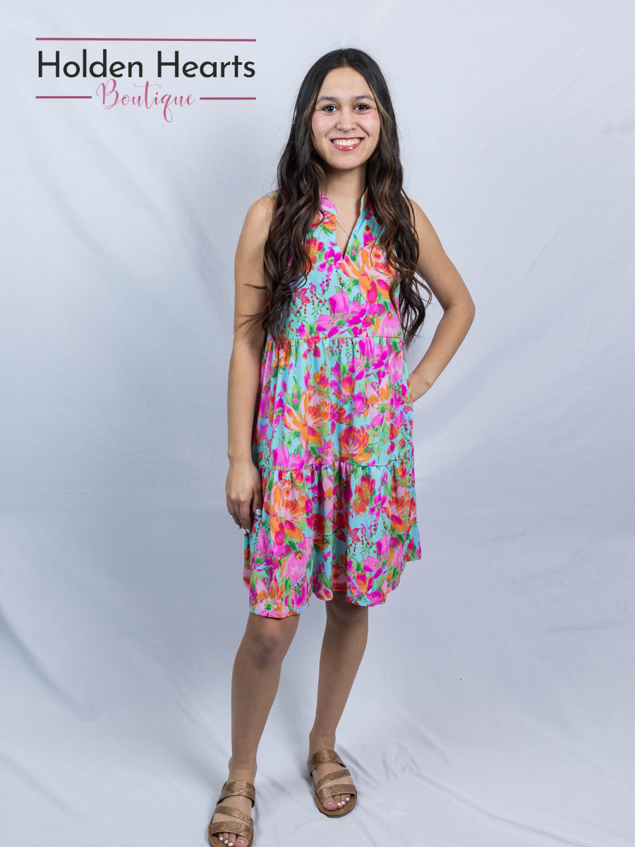 Hawaiin Dreams Lizzy Ruffle Dress - Holden Hearts