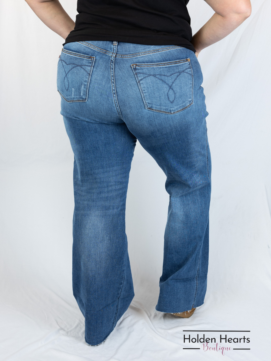 City Chic Wide Leg Jeans - Holden Hearts