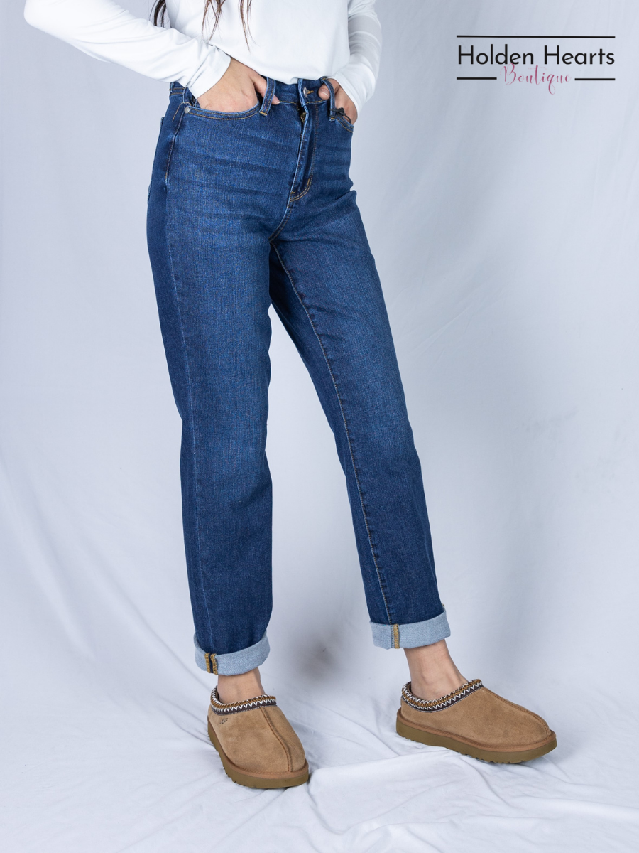 Can't Go Wrong Boyfriend Fit Judy Blue Jeans - Holden Hearts