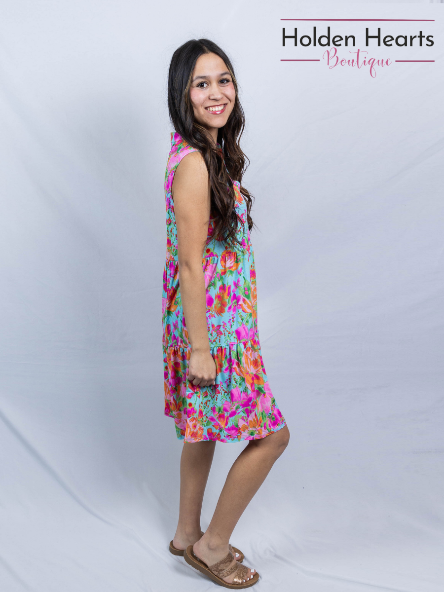 Hawaiin Dreams Lizzy Ruffle Dress - Holden Hearts