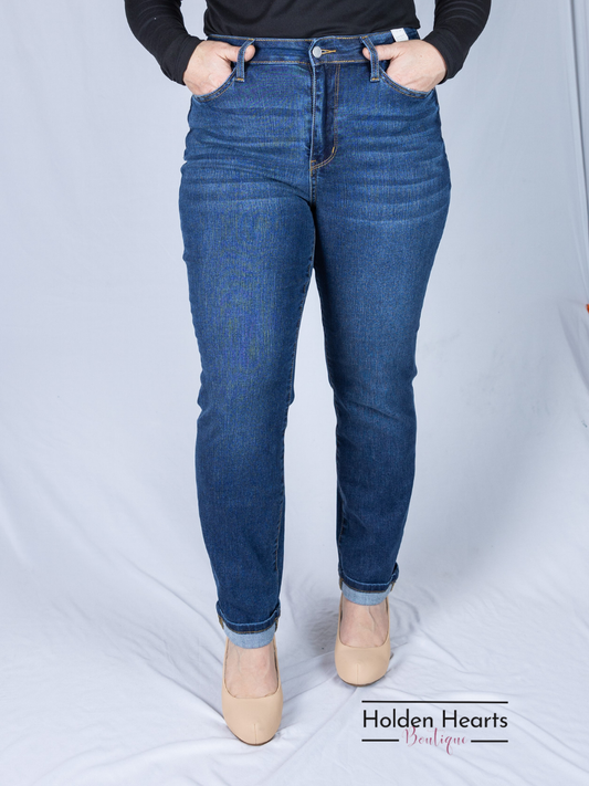 Can't Go Wrong Boyfriend Fit Judy Blue Jeans - Holden Hearts