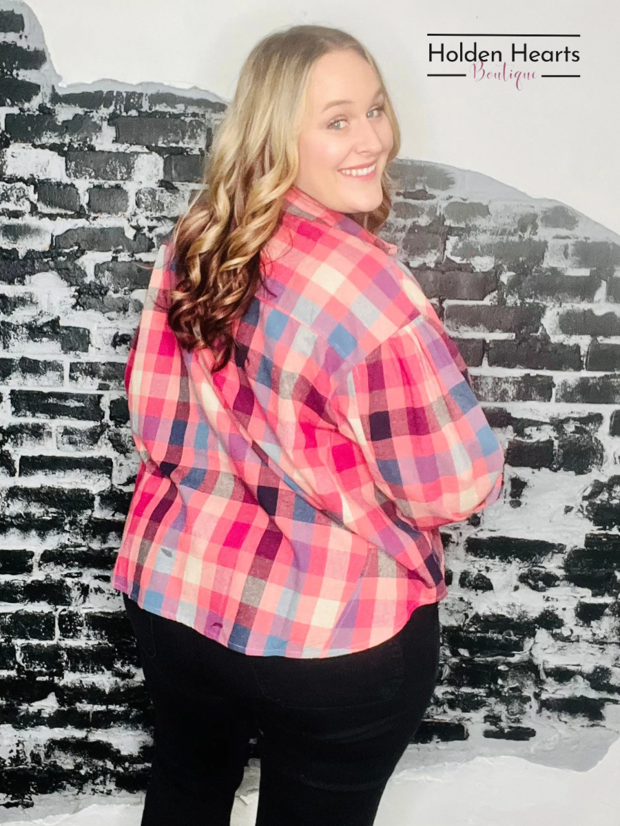 Plaid Dreams Button Up - Holden Hearts