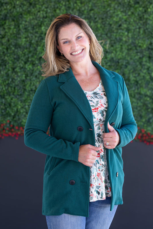 IN STOCK Scarlett Sweater Jacket - Hunter Green FINAL SALE