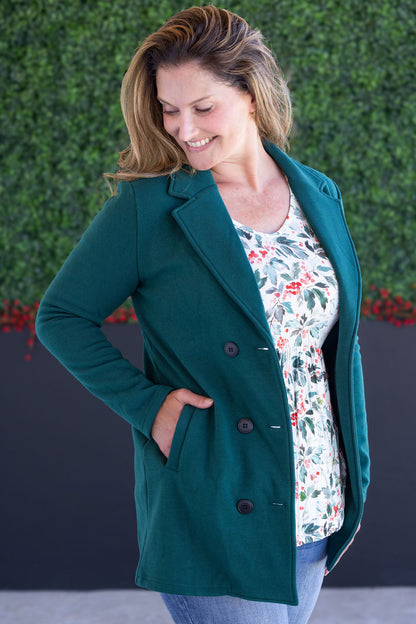 IN STOCK Scarlett Sweater Jacket - Hunter Green FINAL SALE