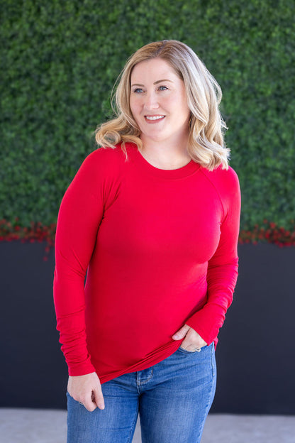 IN STOCK Blair Long Sleeve Top - Red FINAL SALE