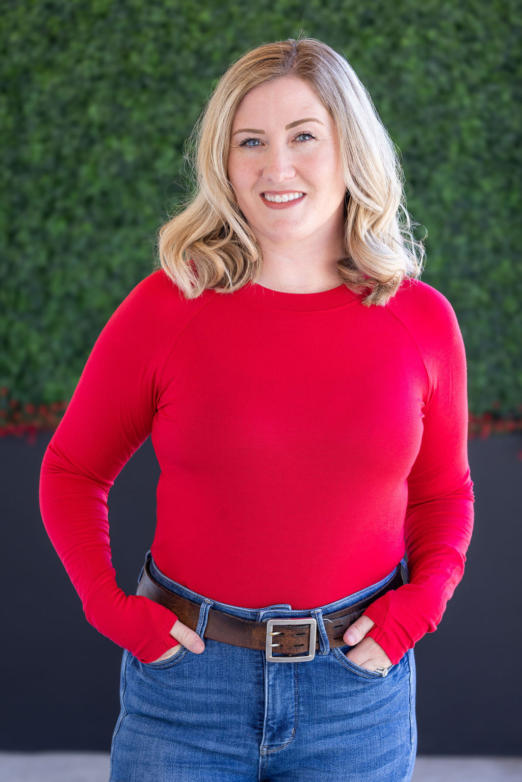 IN STOCK Blair Long Sleeve Top - Red FINAL SALE