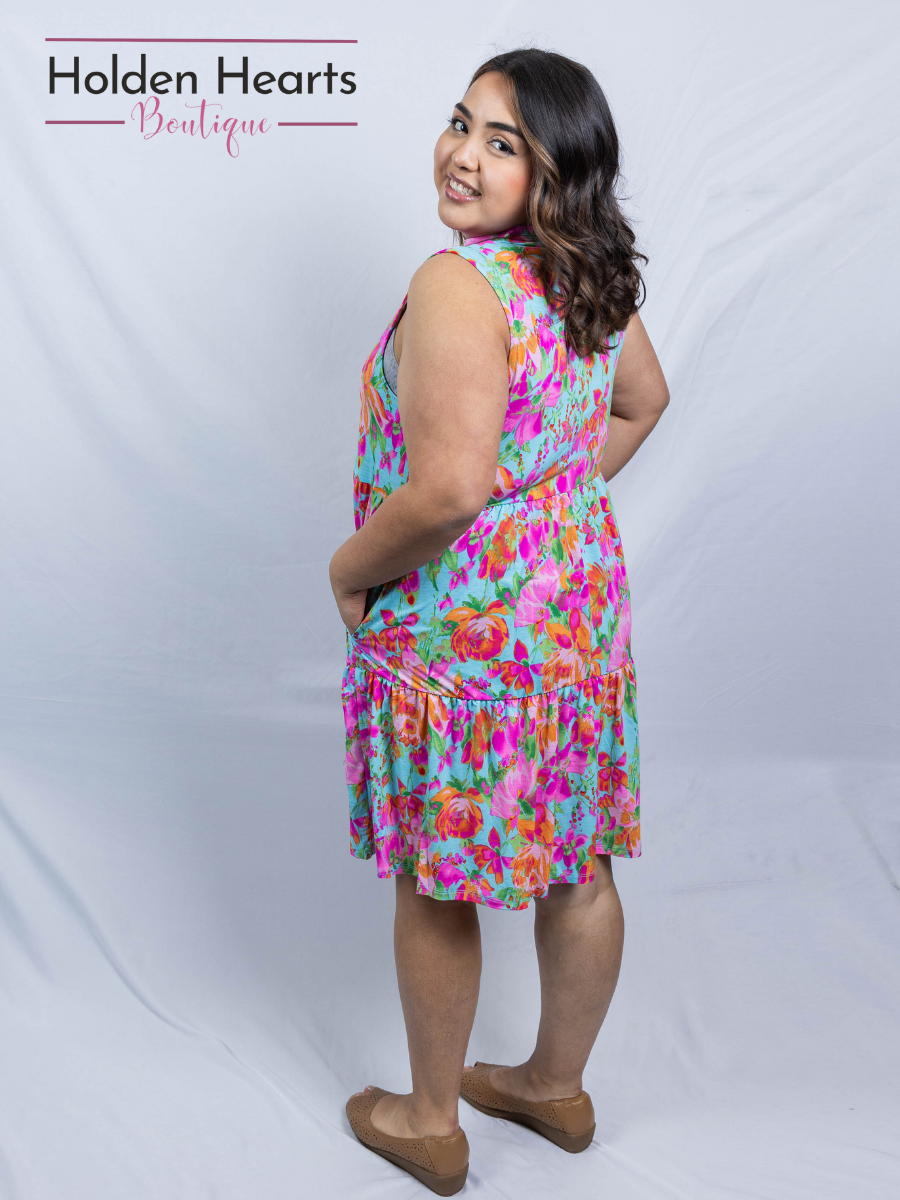Hawaiin Dreams Lizzy Ruffle Dress - Holden Hearts