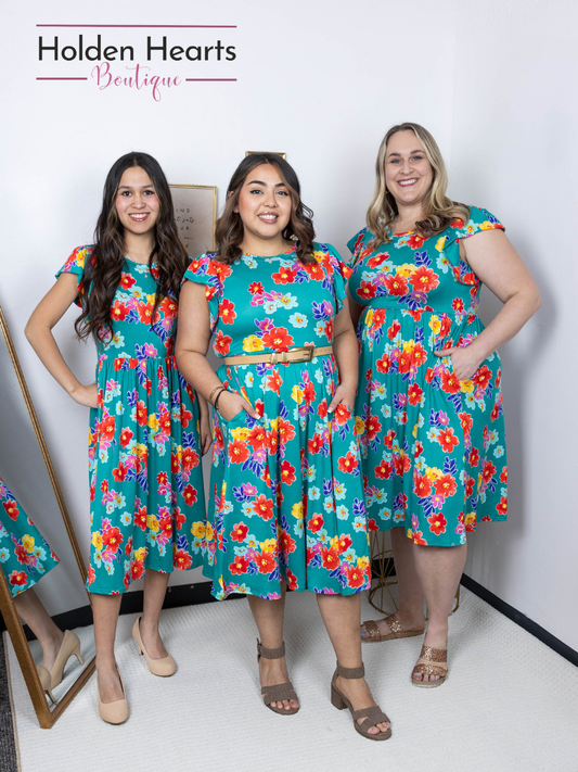 Flirty Floral Fantasy Dress - Holden Hearts