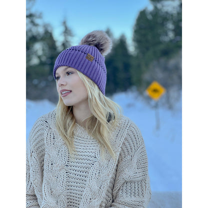 Ribbed Knit Beanie with Accented Cuff YJ920 - Holden Hearts