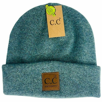 Unisex Soft Ribbed Leather Patch C.C. Beanie HTM9021 - Holden Hearts
