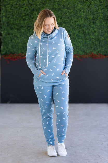 IN STOCK Classic Joggers - Teal Ribbons FINAL SALE