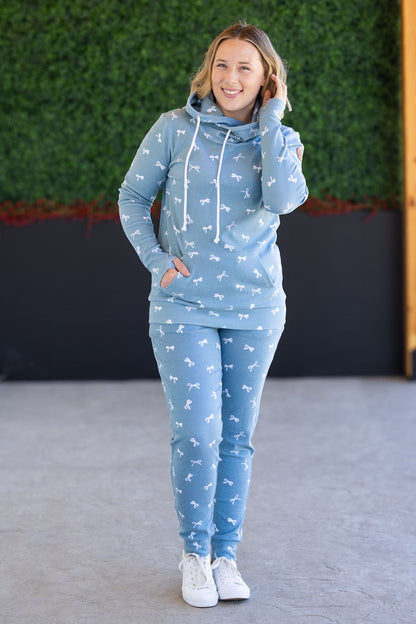 IN STOCK Classic Joggers - Teal Ribbons FINAL SALE