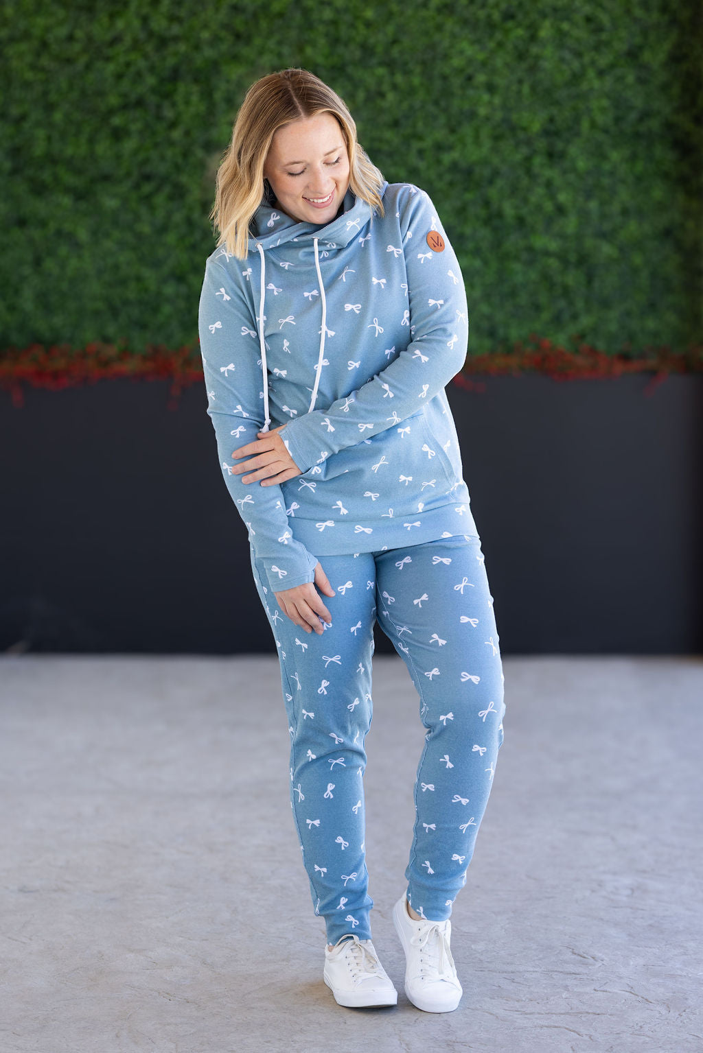IN STOCK Classic Joggers - Teal Ribbons FINAL SALE