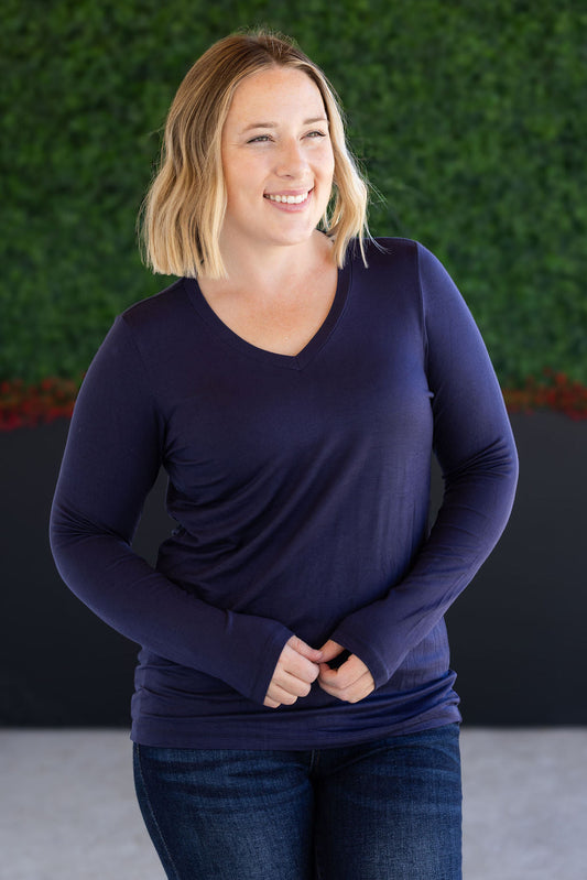 IN STOCK Larissa Long Sleeve - Navy FINAL SALE