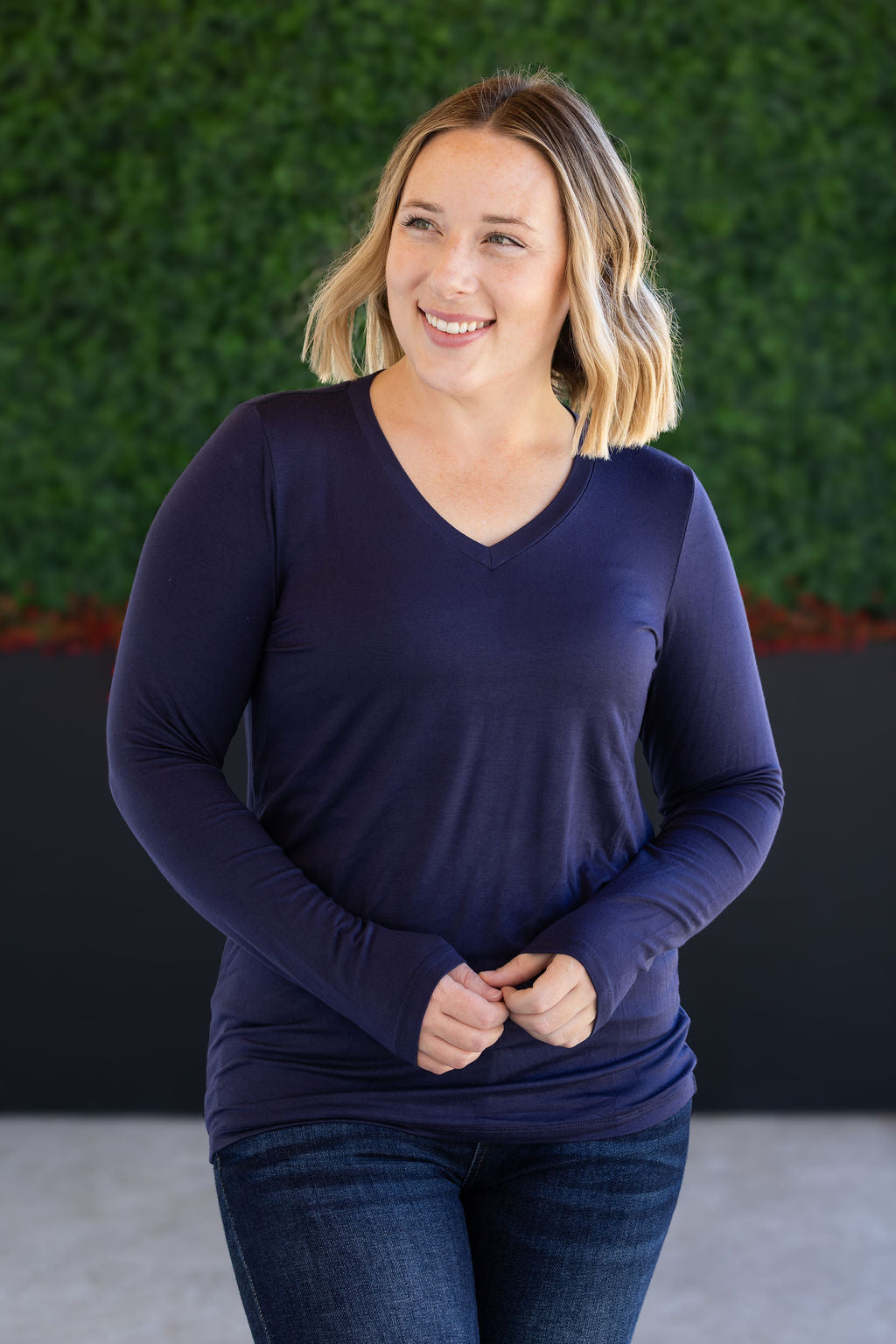 IN STOCK Larissa Long Sleeve - Navy FINAL SALE