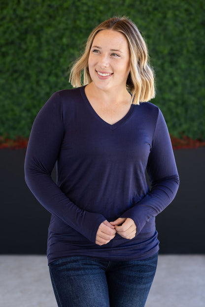IN STOCK Larissa Long Sleeve - Navy FINAL SALE