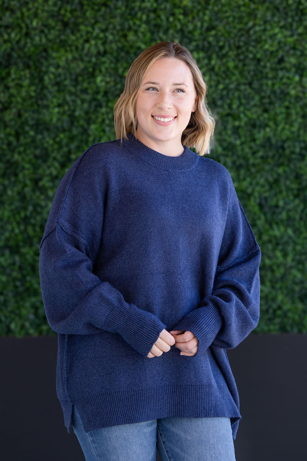 IN STOCK Aurora Cozy Sweater - Navy