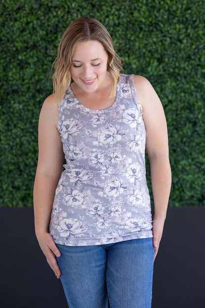 IN STOCK Ava Tank - Vintage Grey Floral FINAL SALE