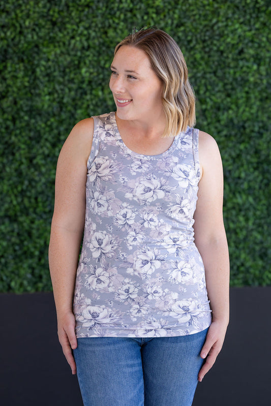 IN STOCK Ava Tank - Vintage Grey Floral FINAL SALE