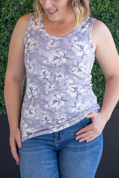 IN STOCK Ava Tank - Vintage Grey Floral FINAL SALE