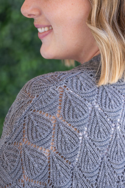 IN STOCK Open Knit Cardigan - Grey FINAL SALE