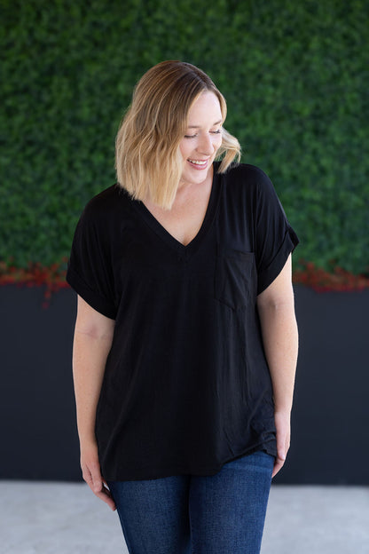 IN STOCK Sierra Pocket Top - Black FINAL SALE