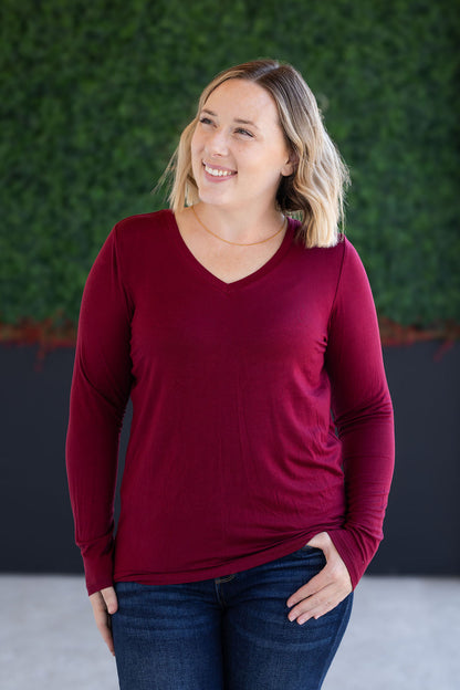 IN STOCK Larissa Long Sleeve - Burgundy FINAL SALE